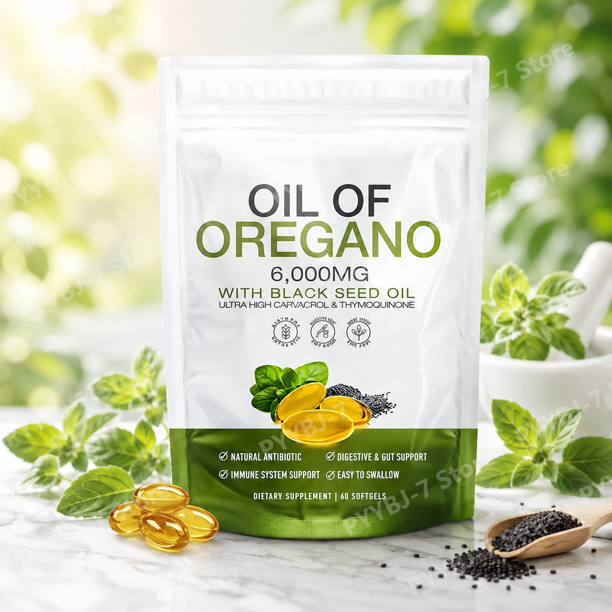 Herbal Wellness In - Oregano Oil with Black Seed Oil