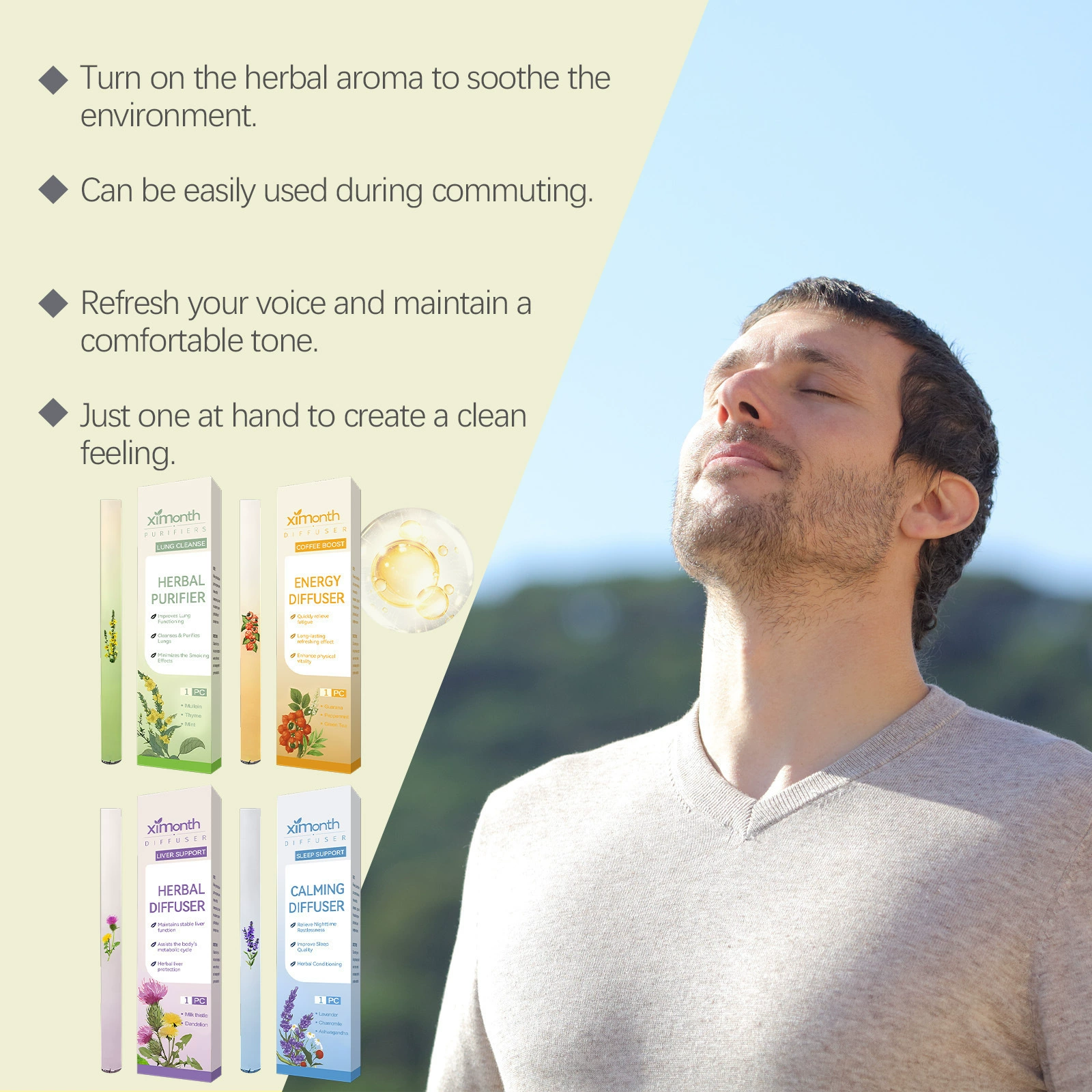 Herbal And Wellness Products - Natural Herbal Breathing Stick Fresh Breath