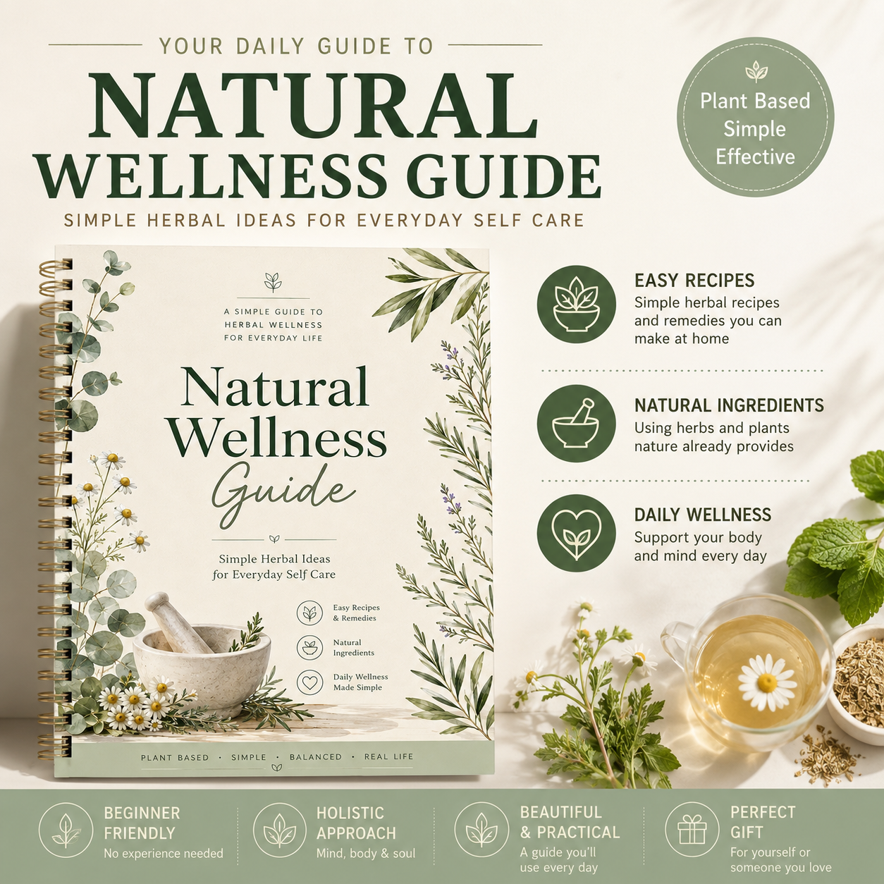 Natural Herbal Healing Guide B - Herbal Wellness Book avaliação e preço