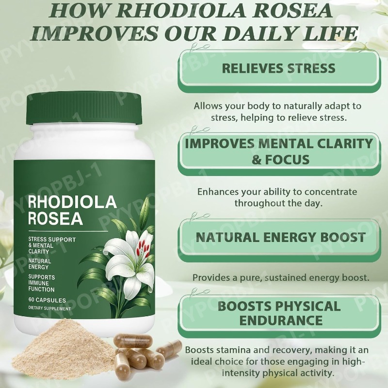 Rhodiola Rosea Capsules 500mg, - Herbal Wellness In avaliação e preço