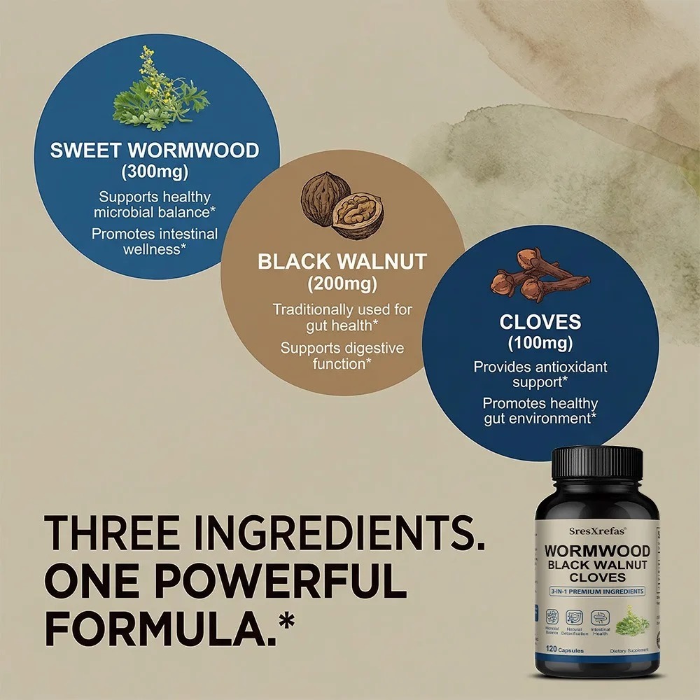 Wormwood Black Walnut Clove -  - Herbal Wellness In avaliação e preço
